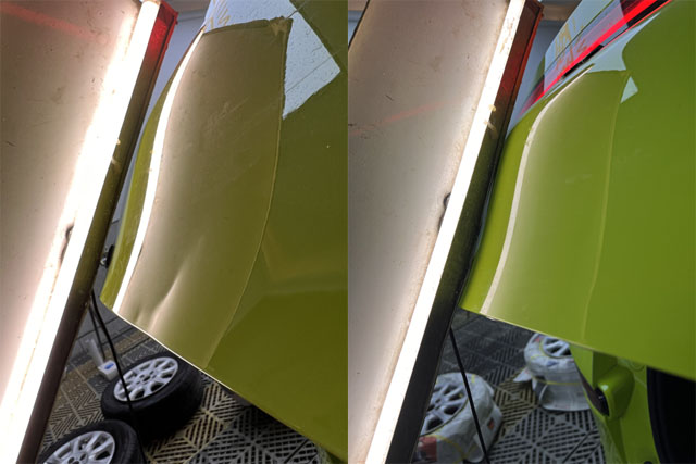  小鵬后蓋凹坑無(wú)痕修復(fù)，濟(jì)南專(zhuān)業(yè)吸坑