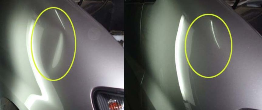 翼子板凹陷修復